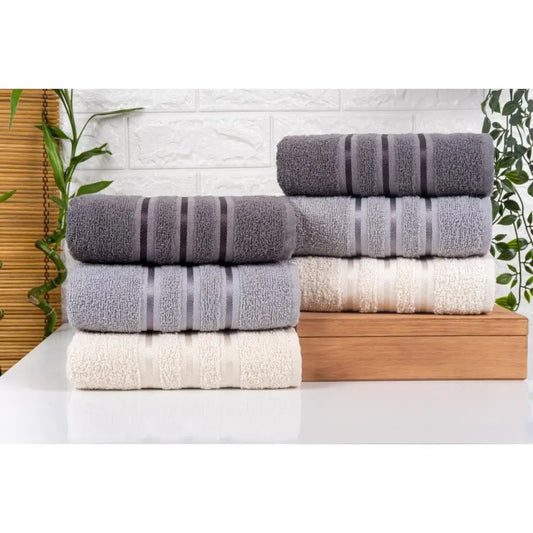 Nevresim Dünyası 3-Piece Cotton Bath Towel Set in Gray (ND)