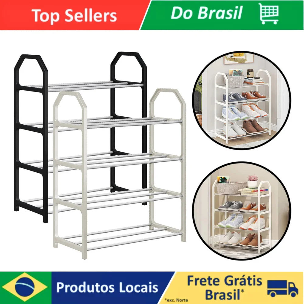 Sapateira Organizadora Desmontável Com Prateleiras Para Sapatos E Tênis 4 Andares E 8 Pares