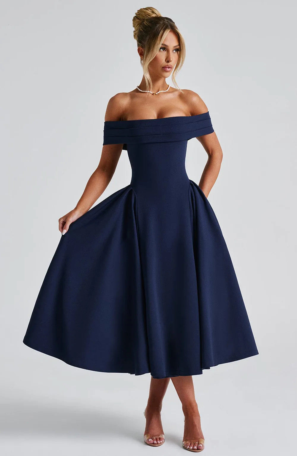 Elegant Cross-Border Fashionable Strapless Backless One-Shoulder Dress for Women Sexy Summer Arrival Pure Color Natural Online