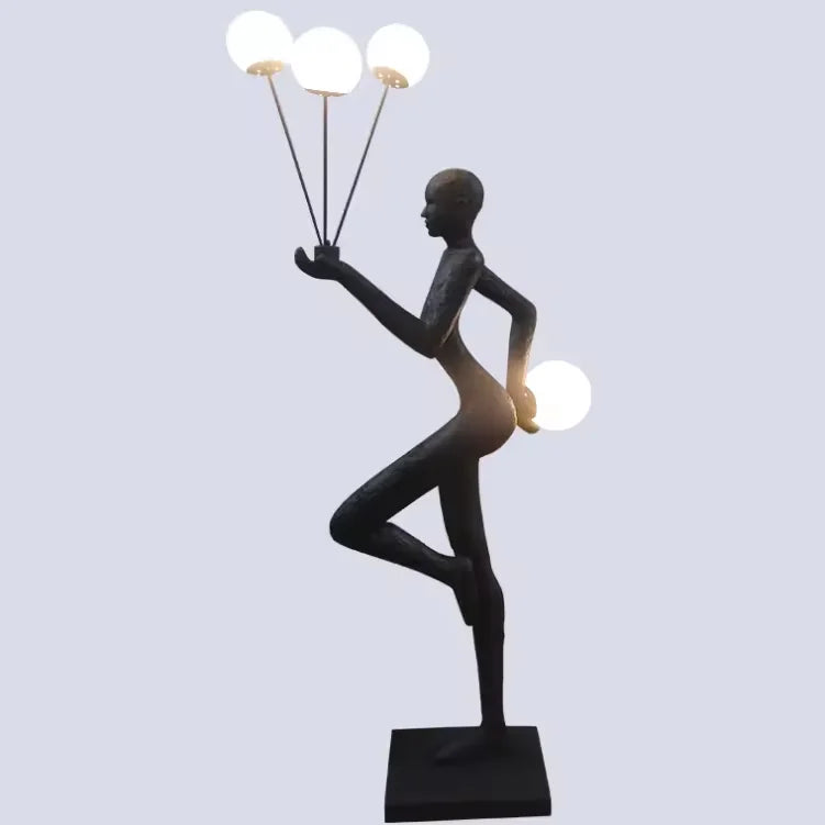 JYLIGHTING Modern Luxury Human-Shaped Art Sculpture LED Floor Lamp Creative Living Room Light Exhibition Hall Ornament Modeling