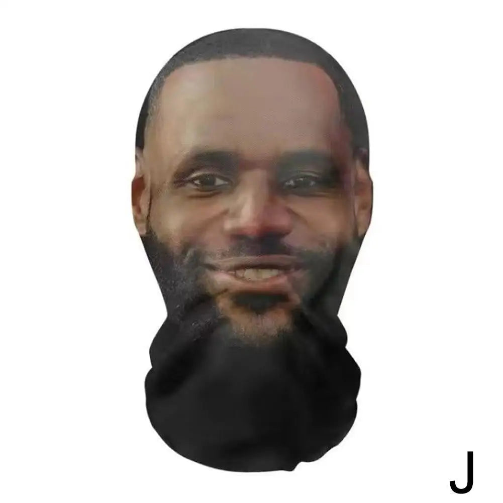 Full Face Mask Celebrity Ball-game Star Face Mask Simulation Kanye Shiesty Mesh Mask For Men Party Supplies Cosplay Props Novel