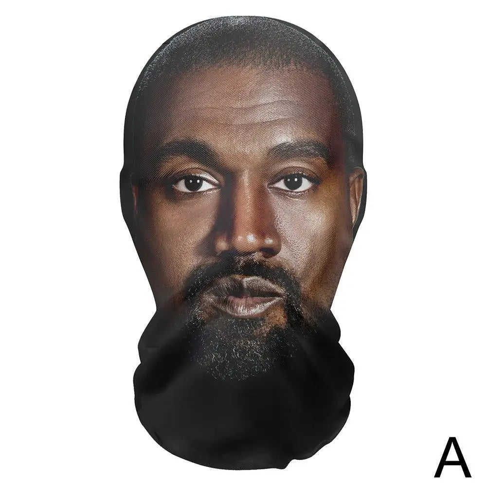 Full Face Mask Celebrity Ball-game Star Face Mask Simulation Kanye Shiesty Mesh Mask For Men Party Supplies Cosplay Props Novel
