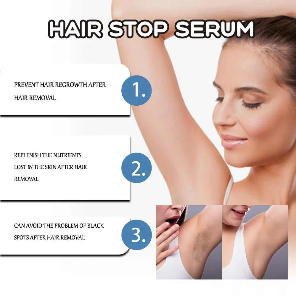 Permanent Hair Inhibition Woman Serum Restrain Armpit Leg Arms Stop Hair Growth Painless Moisturizing Depilatory Body Skin Care