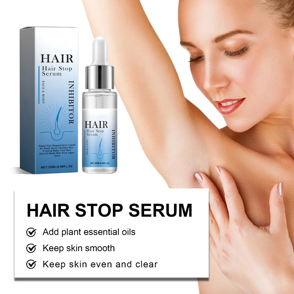 Permanent Hair Inhibition Woman Serum Restrain Armpit Leg Arms Stop Hair Growth Painless Moisturizing Depilatory Body Skin Care