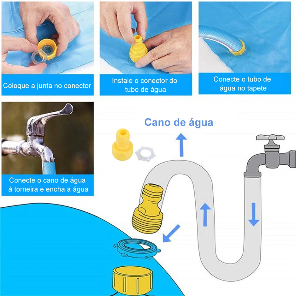 Sprinkler Inflatable Pool 170cm Children Play Water Mat Summer Toy