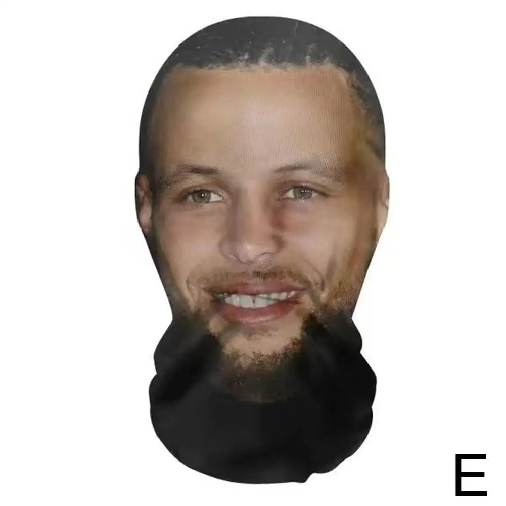 Full Face Mask Celebrity Ball-game Star Face Mask Simulation Kanye Shiesty Mesh Mask For Men Party Supplies Cosplay Props Novel