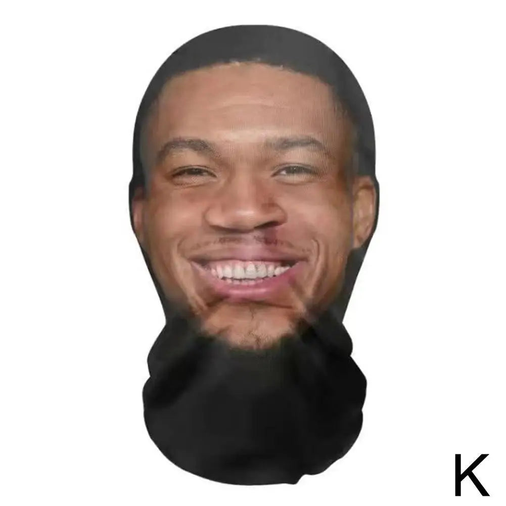 Full Face Mask Celebrity Ball-game Star Face Mask Simulation Kanye Shiesty Mesh Mask For Men Party Supplies Cosplay Props Novel