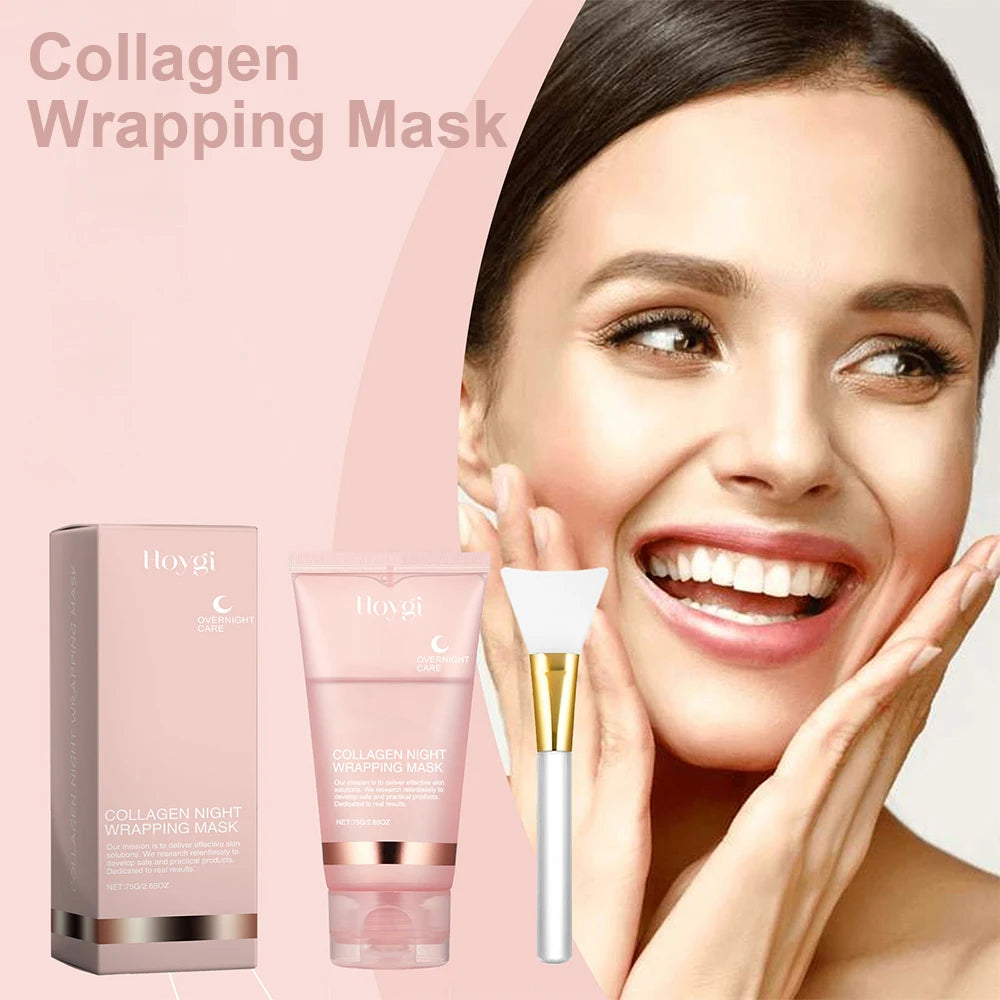 75ML Collagen Peel Off Face Mask Deeply Hydrating Moisturizing Night Wrapping Mask Cream Firming Skin Peel-off Facial Mask