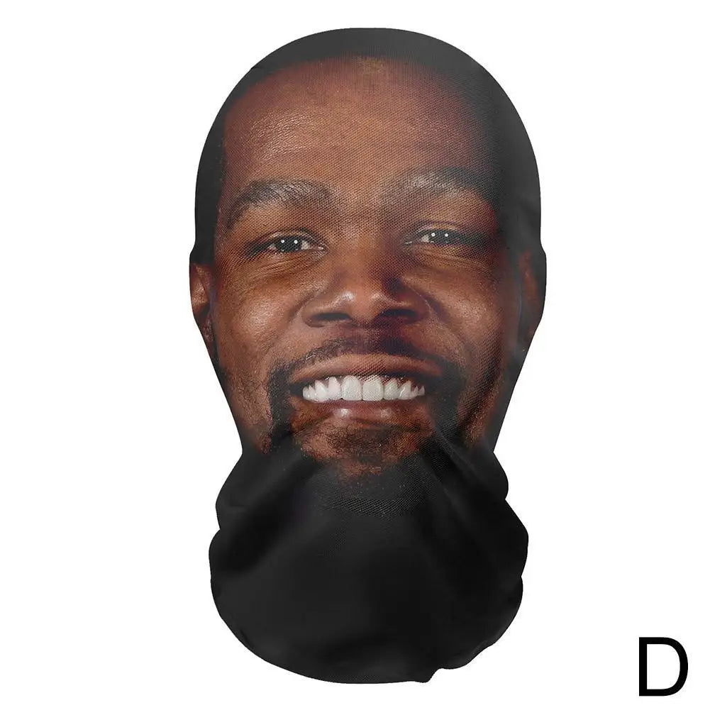 Full Face Mask Celebrity Ball-game Star Face Mask Simulation Kanye Shiesty Mesh Mask For Men Party Supplies Cosplay Props Novel